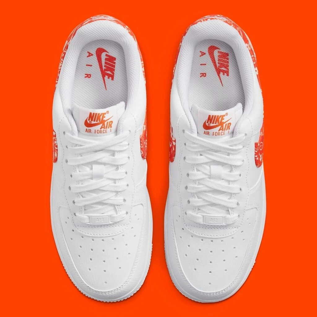 靴/バッグ NIKE AIR FORCE 1 '07 ESSENTIALS "PAISLEY ORANGE Nike Air Force 1 Orange Paisley Sneaker Review QuickSchopes 303