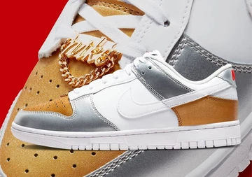 Dunk Low Gold Silver Metallic