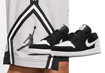 Jordan 1 Low Black White Diamond