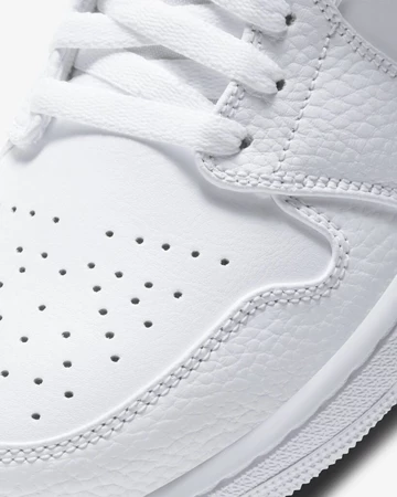 Jordan 1 Mid Triple White