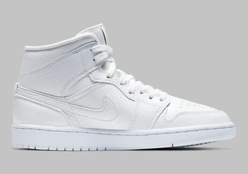 Nike Air Jordan 1 Mid White Snakeskin