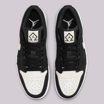 Jordan 1 Low Black White Diamond