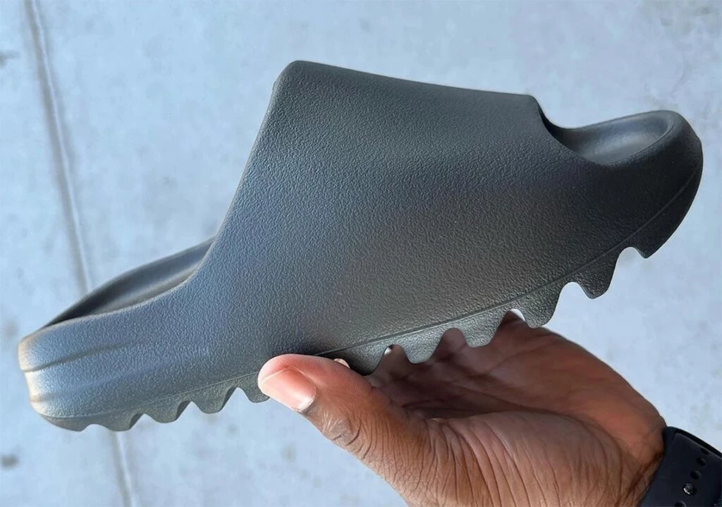 adidas gazelle silver green womens Yeezy Slide Onyx – Luxuries By Luck main image 1