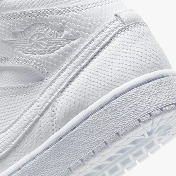 Nike Air Jordan 1 Mid White Snakeskin