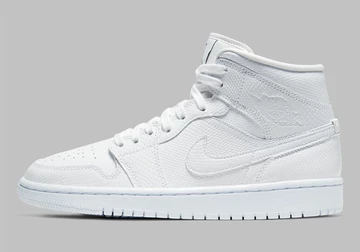 Nike Air Jordan 1 Mid White Snakeskin
