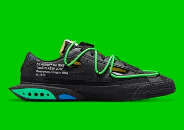 Off White Nike Blazer Low Black Electro Green