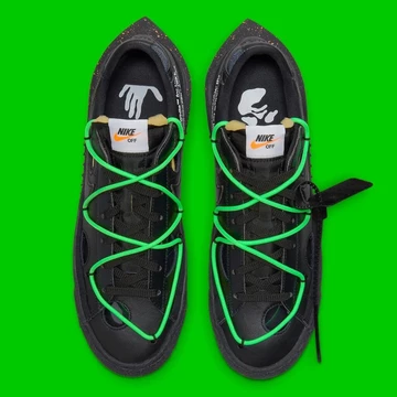 Off White Nike Blazer Low Black Electro Green