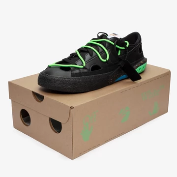 Off White Nike Blazer Low Black Electro Green