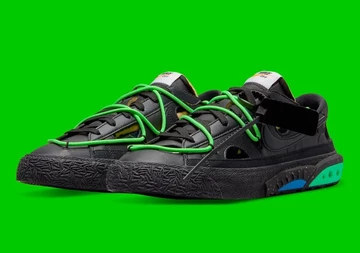 Off White Nike Blazer Low Black Electro Green