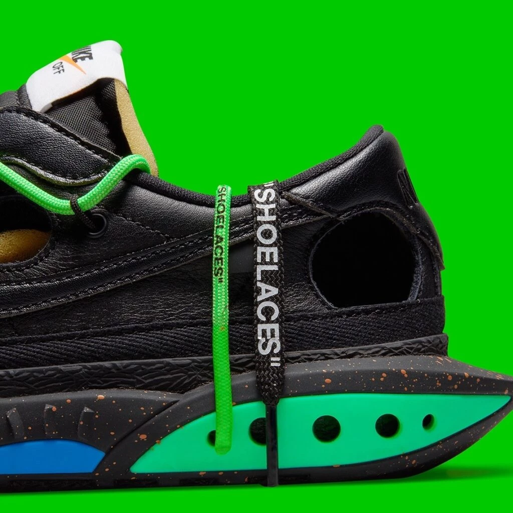 Off White Nike Blazer Low Black Electro Green Dead Stock