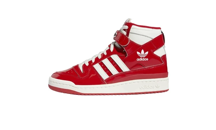 All red adidas high tops online