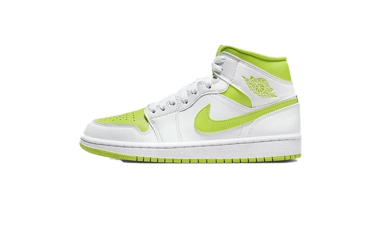 Jordan 1 Mid White Lime BQ6472 131 Dead Stock