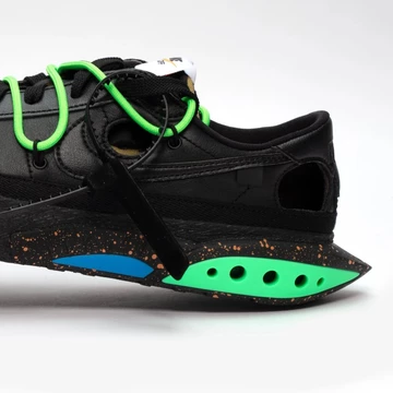Off White Nike Blazer Low Black Electro Green
