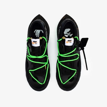 Off White Nike Blazer Low Black Electro Green