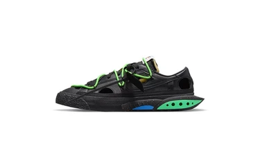 Off White Nike Blazer Low Black Electro Green