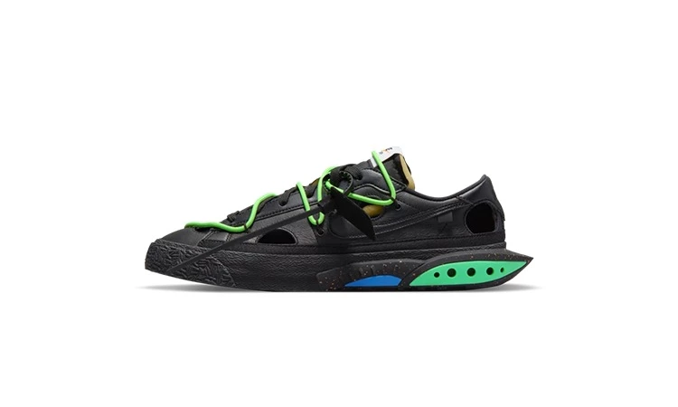 Off White Nike Blazer Low Black Electro Green