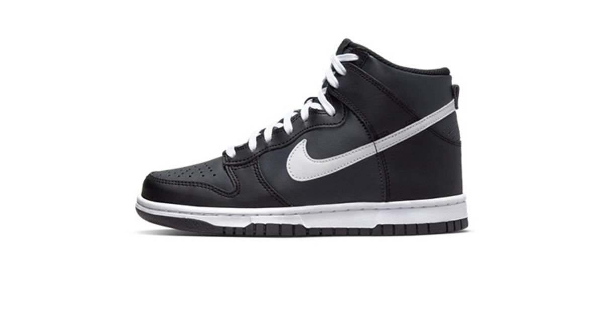 nike dunk black white gs