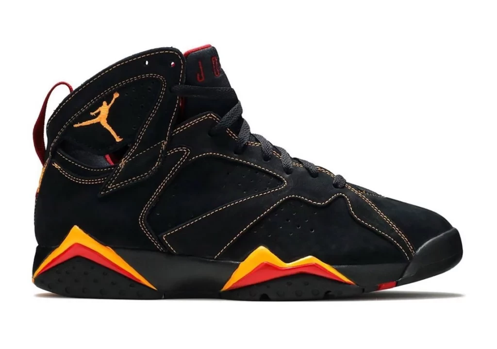 Black yellow and red jordans on sale