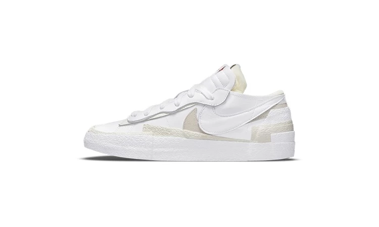 Sacai Nike Blazer Low White Patent DM6443 100 Dead Stock