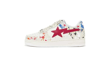 Bape Sta Low Paint Splatter White
