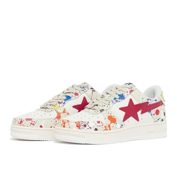 Bape Sta Low Paint Splatter White