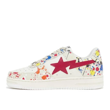 Bape Sta Low Paint Splatter White