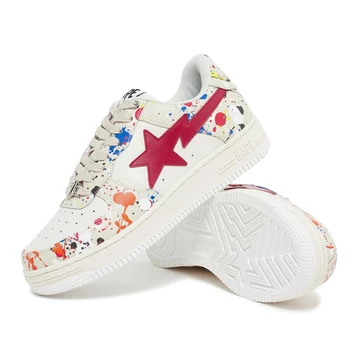 Bape Sta Low Paint Splatter White
