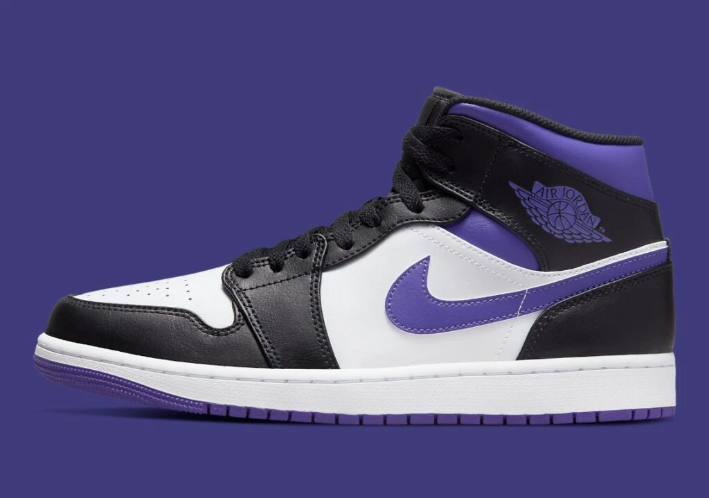 Jordan 1 Mid Court Purple 554724 095 Dead Stock