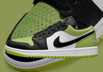 Jordan 1 Low Snakeskin Vivid Green