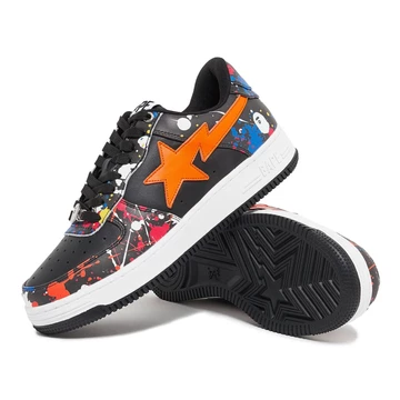 Bape Sta Low Paint Splatter Black Komplett