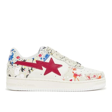 Bape Sta Low Paint Splatter White
