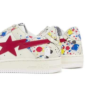 Bape Sta Low Paint Splatter White
