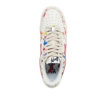 Bape Sta Low Paint Splatter White