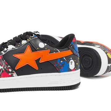 Bape Sta Low Paint Splatter Black Ferse