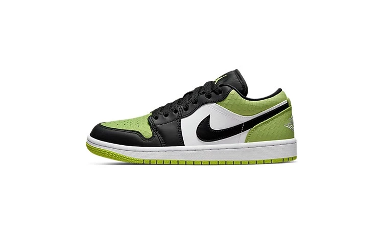 Jordan 1 Low Snakeskin Vivid Green Dead Stock