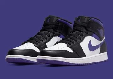 Jordan 1 Mid Court Purple