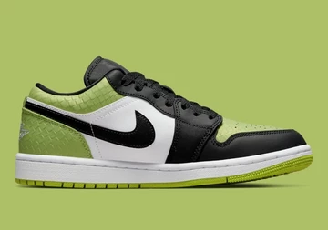 Jordan 1 Low Snakeskin Vivid Green