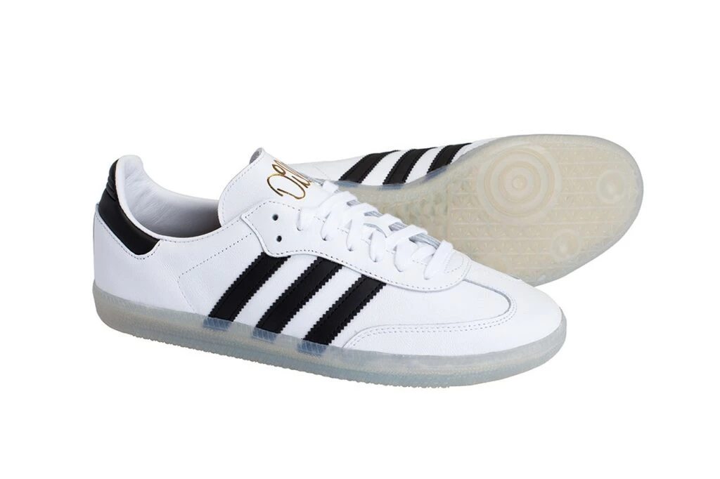 adidas gazelle silver green womens Adidas x Dill Samba Shoes - FTWR White / Core Black / Gold Metallic