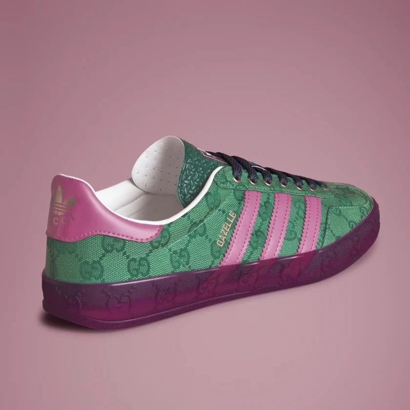 靴 Gucci Adidas Gazelle 27 cm adidas x Gucci Gazelle Black GG Monogram Men's - IE2264 - US