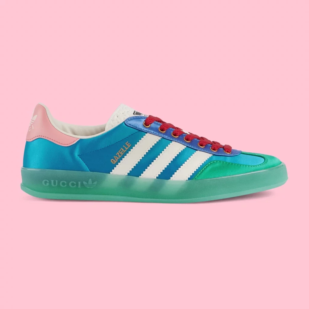adidas gazelle silver green womens Adidas Gazelle x Gucci GG Monogram Green & Pink – Ar Store