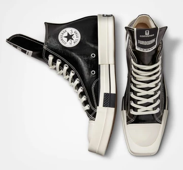 Rick Owens Converse TURBODRK Chuck 70 High Lacquered Black