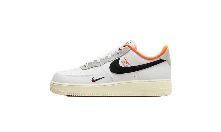 Air force 1 black white orange deals