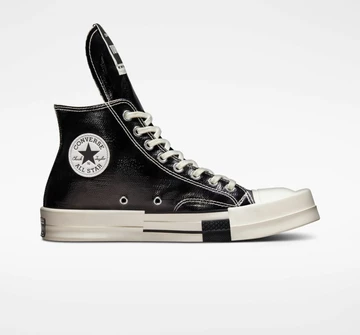 Rick Owens Converse TURBODRK Chuck 70 High Lacquered Black