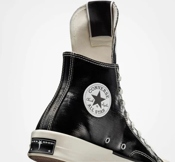 Rick Owens Converse TURBODRK Chuck 70 High Lacquered Black