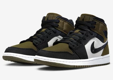 Air Jordan 1 Mid Olive Toe