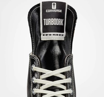 Rick Owens Converse TURBODRK Chuck 70 High Lacquered Black