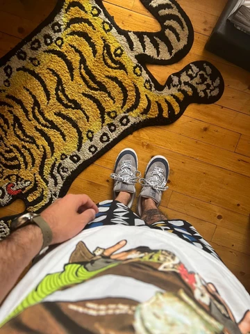 Human Made adidas Adimatic Grey Three on feet