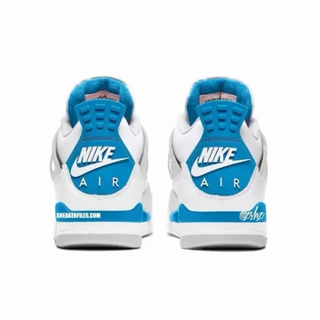 Nike Air Jordan 4 Military Blue von hinten Mock-Up