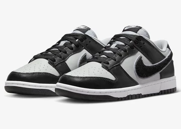 Dunk Low Chenille Swoosh Black Grey
