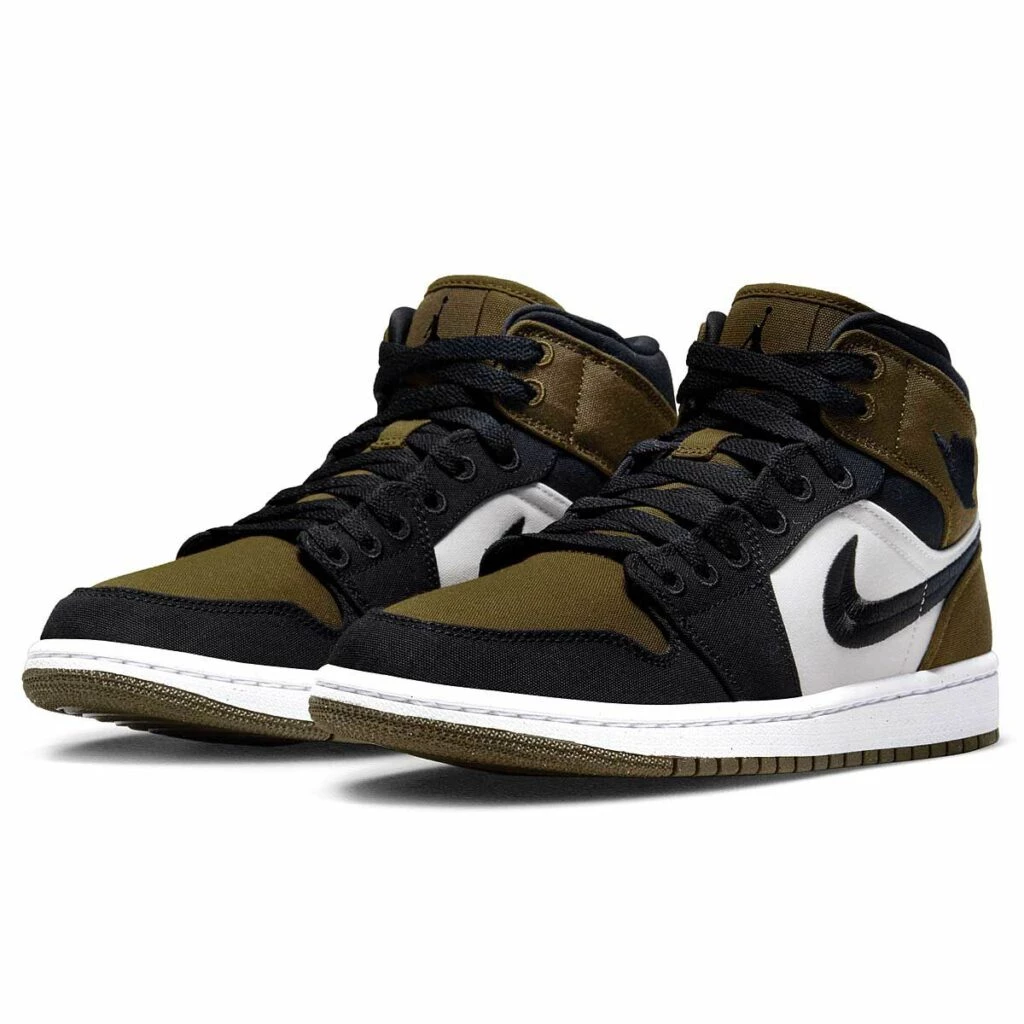 Army green and black jordans on sale